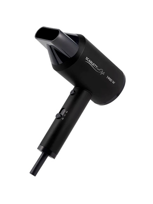 Фен SCARLETT SC-HD70I37, 1900 Вт, 2 скорости, 3 температурных режима, ионизация, черный