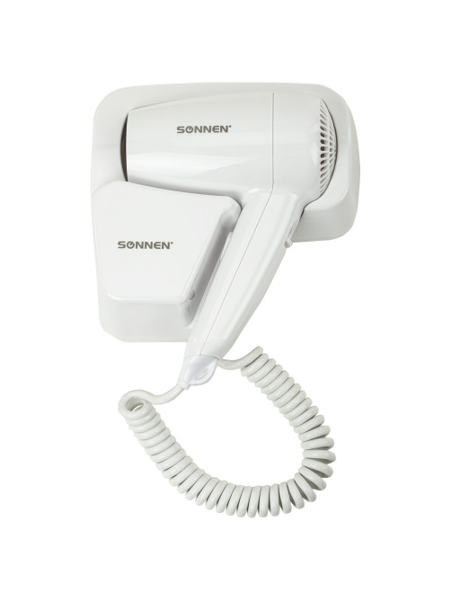 Фен для волос настенный SONNEN HD-2101 ULTRA PLUS, 1300 Вт, 2 скорости, белый, 608481