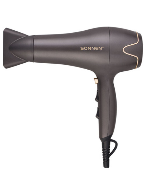 Фен для волос SONNEN HD-2281, 2200 Вт, турмалиновая ионизация, 3 температуры, холодный обдув, 454696