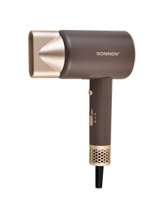 Фен для волос SONNEN HD-2285, 2200 Вт, турмалиновая ионизация, 3 режима, холодный обдув, 454697