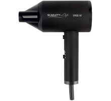 Фен SCARLETT SC-HD70I37, 1900 Вт, 2 скорости, 3 температурных режима, ионизация, черный