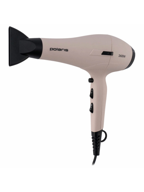 Фен POLARIS PHD 2600AСi Salon Hair, 2600 Вт, 2 скорости, 3 температурных режима, ионизация, розовый пепел, 64278, PHD 2600ACi