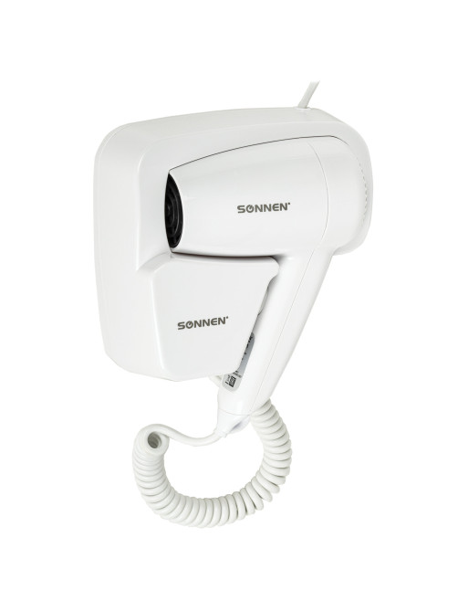 Фен для волос настенный SONNEN HD-2101 ULTRA PLUS, 1300 Вт, 2 скорости, белый, 608481