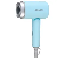 Фен для волос дорожный SONNEN HD-2318, 1500 Вт, складной, 2 температуры, 2 скорости, 454695