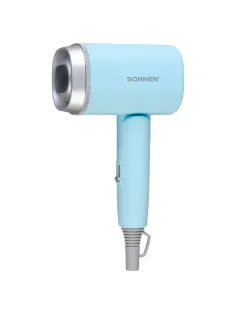 Фен для волос дорожный SONNEN HD-2318, 1500 Вт, складной, 2 температуры, 2 скорости, 454695