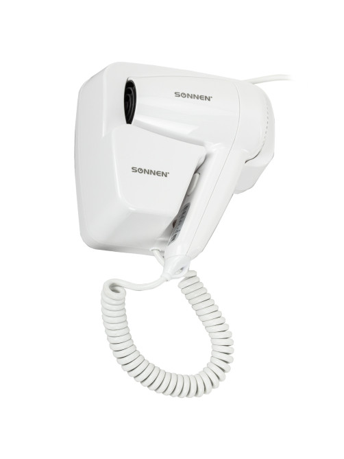 Фен для волос настенный SONNEN HD-2101 ULTRA PLUS, 1300 Вт, 2 скорости, белый, 608481