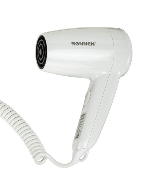 Фен для волос настенный SONNEN HD-2101 ULTRA PLUS, 1300 Вт, 2 скорости, белый, 608481