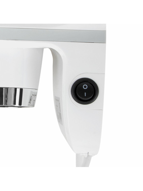 Фен для волос настенный KSITEX F-1800 W, 1800 Вт, пластик/металл, 2 скорости, белый