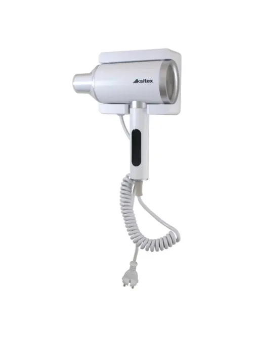 Фен для волос настенный KSITEX F-2000W JET, 2000 Вт, пластик 2 скорости, 2 температурных режима, белый