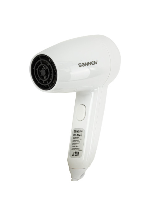 Фен для волос настенный SONNEN HD-2101 ULTRA PLUS, 1300 Вт, 2 скорости, белый, 608481