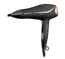 Фен BRAYER BR3000BN, 2200 Вт, 2 скорости, 3 температурных режима, складная ручка, черный