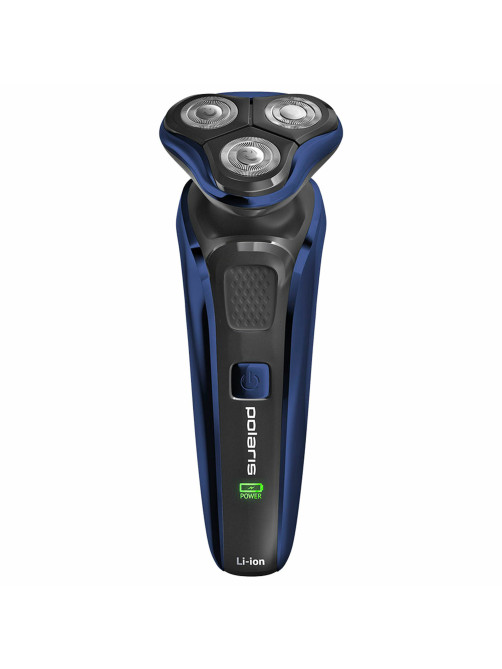 Электробритва POLARIS PMR 0309RC PRO 5, 3 головки, аккумулятор, сухое и влажное бритье, синяя, 54835