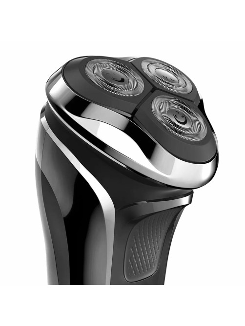 Электробритва POLARIS PMR 0305R PRO 5, 3 головки, аккумулятор, сухое и влажное бритье, черная, 51919