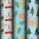 Бумага упаковочная новогодняя НАБОР 3 шт. 