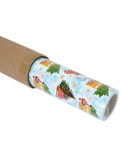 Бумага упаковочная мелованная BIG SIZE новогодняя 