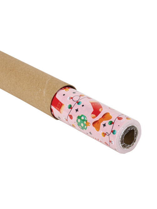 Бумага упаковочная мелованная BIG SIZE новогодняя 