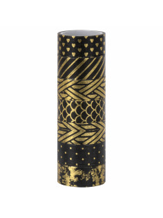 Клейкие WASHI-ленты для декора с фольгой 