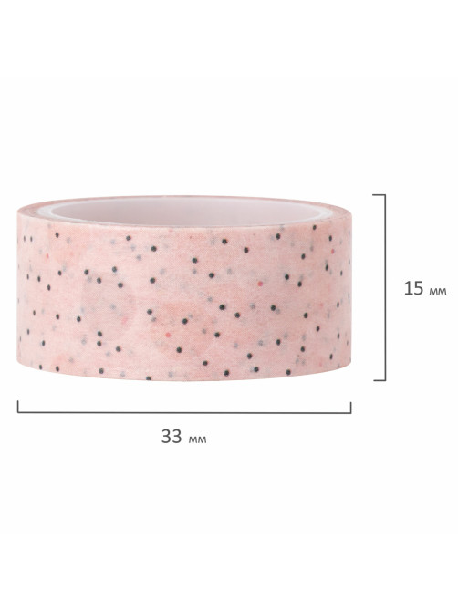 Клейкие WASHI-ленты для декора ОТТЕНКИ РОЗОВОГО, 15 мм х 3 м, 7 цветов, рисовая бумага, ОСТРОВ СОКРОВИЩ, 661704