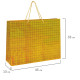 Пакет подарочный 45x13x33 см (XL), НАБОР 3 шт., 3 дизайна, голография, ЗОЛОТАЯ СКАЗКА, 609736