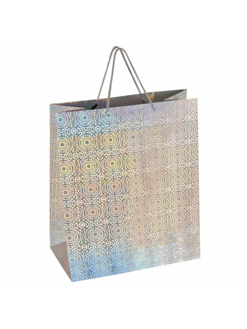 Пакет подарочный (1 штука) 41x19x49 см, ЗОЛОТАЯ СКАЗКА голография, ассорти 3 цвета, 606611