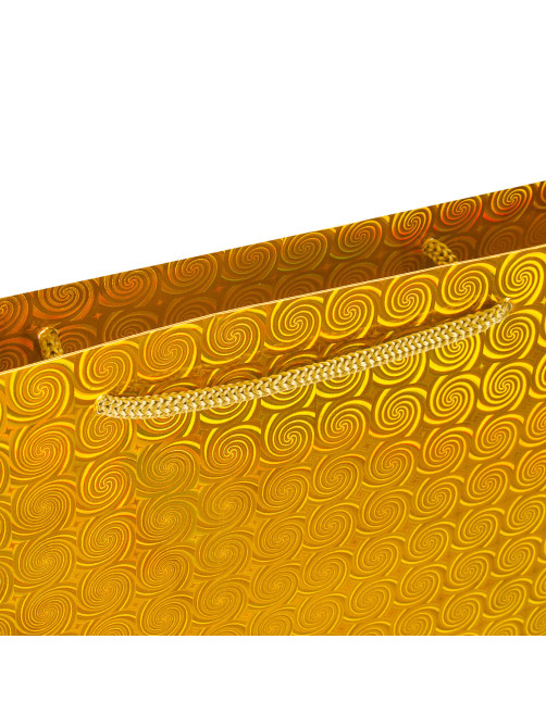 Пакет подарочный 33x13x45 см (XL), НАБОР 3 шт., 3 дизайна, голография, ЗОЛОТАЯ СКАЗКА, 609737