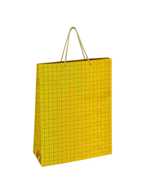 Пакет подарочный 33x13x45 см (XL), НАБОР 3 шт., 3 дизайна, голография, ЗОЛОТАЯ СКАЗКА, 609737