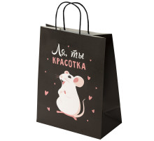 Пакет подарочный (1 штука) 26х13х32 см (L) 
