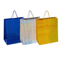 Пакет подарочный 41x19x49 см (XXL), НАБОР 3 шт., 3 дизайна, голография, ЗОЛОТАЯ СКАЗКА, 609738