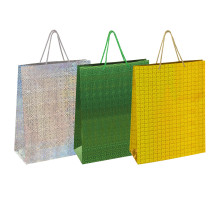 Пакет подарочный 33x13x45 см (XL), НАБОР 3 шт., 3 дизайна, голография, ЗОЛОТАЯ СКАЗКА, 609737