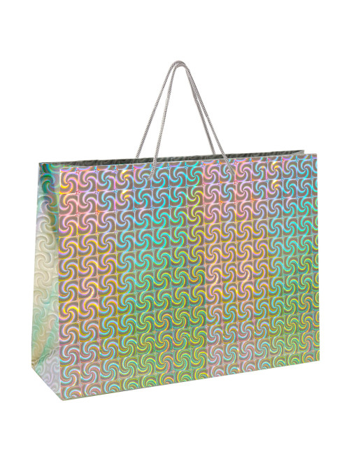 Пакет подарочный 45x13x33 см (XL), НАБОР 3 шт., 3 дизайна, голография, ЗОЛОТАЯ СКАЗКА, 609736
