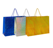 Пакет подарочный 45x13x33 см (XL), НАБОР 3 шт., 3 дизайна, голография, ЗОЛОТАЯ СКАЗКА, 609736