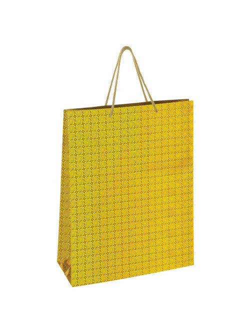 Пакет подарочный (1 штука) 33x13x45 см, ЗОЛОТАЯ СКАЗКА голография, ассорти 3 цвета, 606610