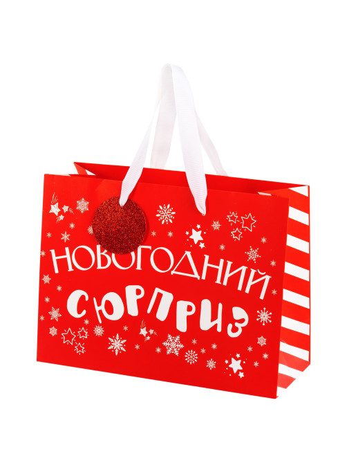 Пакет подарочный НАБОР 4 шт., новогодний, 27х11х20 см, 