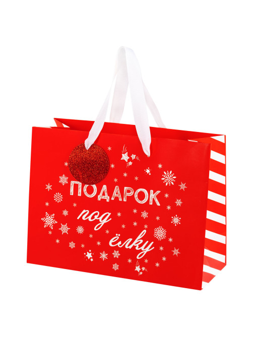 Пакет подарочный НАБОР 4 шт., новогодний, 27х11х20 см, 