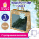 Пакет подарочный (1 шт.) новогодний, 20х8х20 см, 