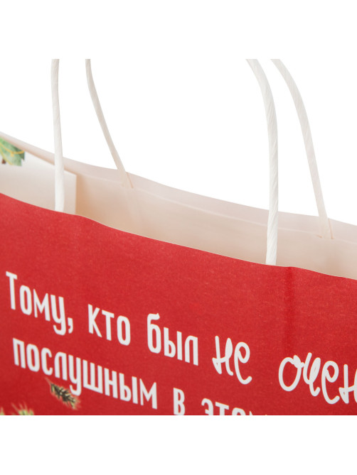 Пакет подарочный НАБОР 4 штуки, новогодний, 28х14х24 см 