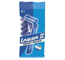 Бритвы одноразовые КОМПЛЕКТ 5 шт. LASER 2 (аналог Gillette 2), 5015911101086