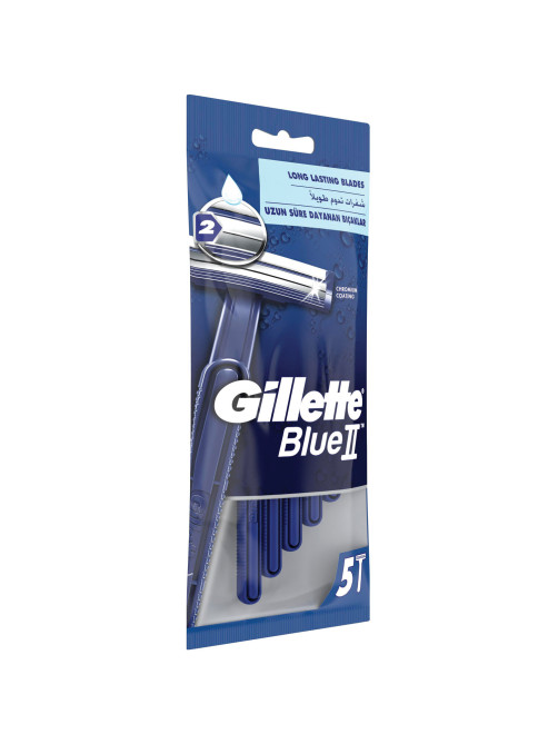 Бритвы одноразовые КОМПЛЕКТ 5 шт., GILLETTE (Жиллет) BLUE 2, для мужчин