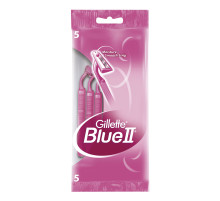 Бритвы одноразовые КОМПЛЕКТ 5 шт., GILLETTE (Жиллет) BLUE 2, для женщин