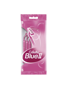 Бритвы одноразовые КОМПЛЕКТ 5 шт., GILLETTE (Жиллет) BLUE 2, для женщин
