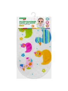 Коврик противоскользящий для ванной детский, УТЯТА, 69х39 см, 1 шт., BRAUBERG KIDS, 665184