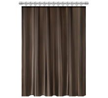 Шторка для ванной ПОЛИЭСТЕР, 180х180 см, кольца в комплекте, КОРИЧНЕВЫЙ БРИЛЛИАНТ, PRIMILA (ПРИМИЛА), 700091