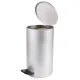 Ведро мусорное с педалью 20 литров, УСИЛЕННОЕ, серое, оцинкованная сталь, ТИТАН