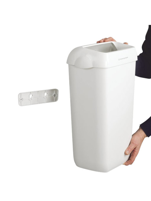 Контейнер для мусора, 43 л, KIMBERLY-CLARK Aquarius, белый, 56,9х42,2х29 см, 6993