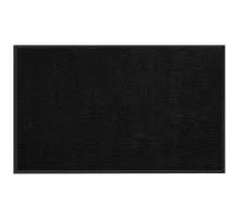 Коврик придверный 90х150 см, ЧЕРНЫЙ, влаго-грязезащитный, 430 г/м2, ребристый, ЛЮБАША СТАНДАРТ, 701038