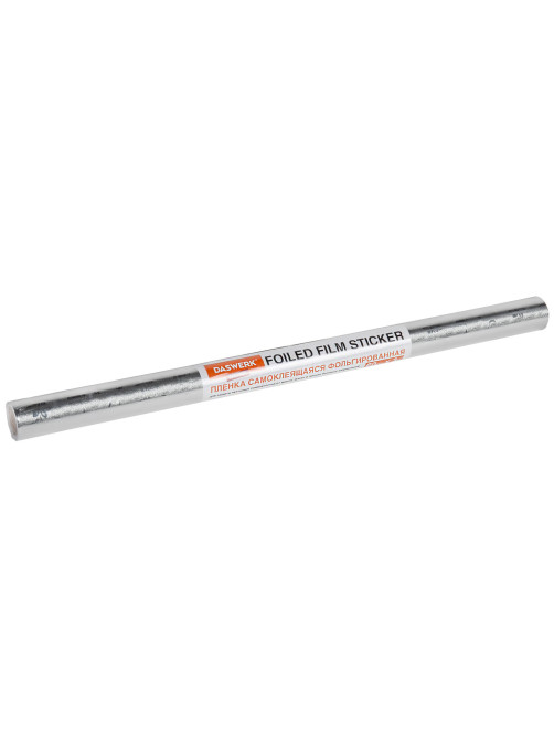 Самоклеящаяся пленка, алюминиевая фольга защитная для кухни/дома, 0,6х3 м, серебро, цветы, DASWERK (ДАСВЕРК), 607849