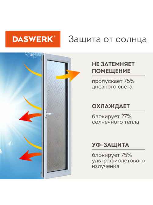Пленка на окно самоклеящаяся статическая БЕЗ КЛЕЯ солнцезащитная 75х150 см 