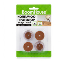 Защитный колпачок-протектор для ножек стула 25-29 мм (ПВХ + фетр), КОМПЛЕКТ 4 шт., BOOMHOUSE (БУМХАУС), 701847