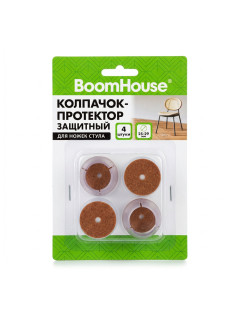 Защитный колпачок-протектор для ножек стула 25-29 мм (ПВХ + фетр), КОМПЛЕКТ 4 шт., BOOMHOUSE (БУМХАУС), 701847