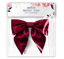 Бант для волос 17х7,5х15 см, на заколке, красный, MONTE VITA (МОНТЕ ВИТА), 458838